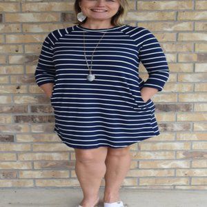 Navy Stripe Dress